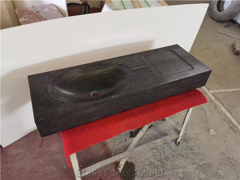 White Onyx Round Pedestal Sink