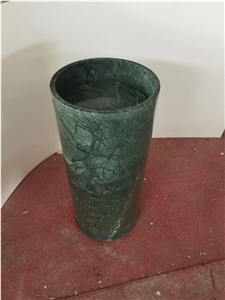 White Onyx Round Pedestal Sink