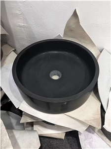 White Onyx Round Pedestal Sink