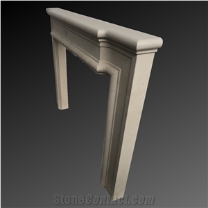Portugal Limestone Modern Fireplace