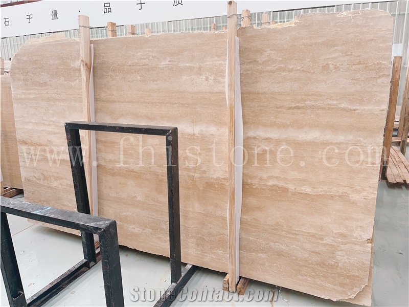 Beige Travertine Yellow Travertine Ivory Travertine Vein Cut
