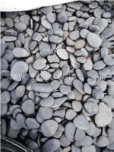 Black Pebble Stone Natural Swarthy Black Pebble Beach Stone