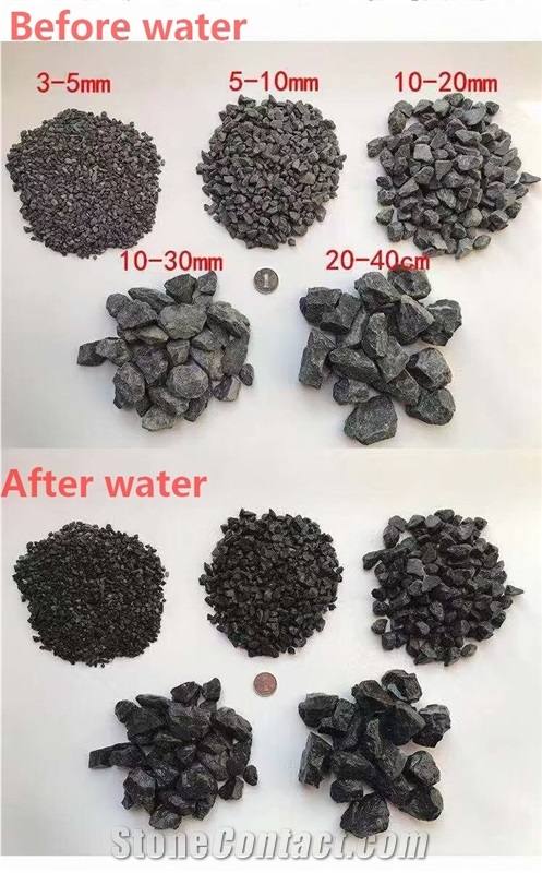 Crushed Stone Black Chip Stone For Landscaping Decoration