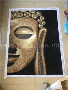 God Idol Marble Painting Budda Mosaic Art Work