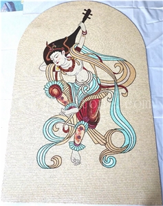 God Idol Marble Painting Budda Mosaic Art Work