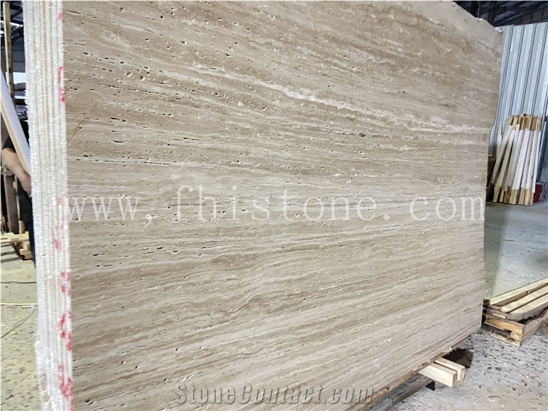 Iran Super White Travertine Vein Cut Tile&Slab