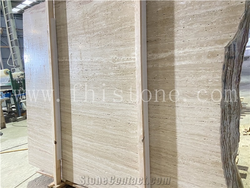 Iran Super White Travertine Vein Cut Tile&Slab