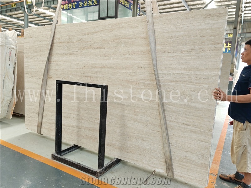 Italy Super White Travertine Light Travertine Tile&Slab