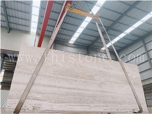 Italy Super White Travertine Light Travertine Tile&Slab
