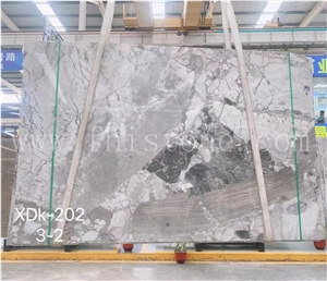Panda Grey Marble Slabs Tile For Project Panda Grey Flower