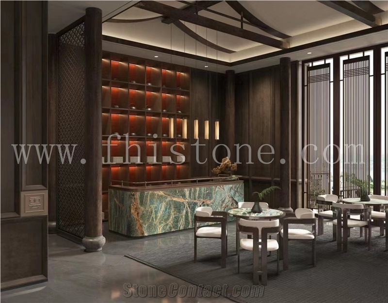 Rain Forest Green Marble  India Green Marble Slab And Tile