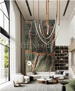 Rain Forest Green Marble  India Green Marble Slab And Tile