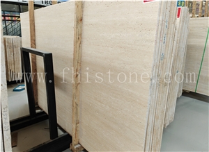 Super White Travertine Classic Light Travertine Vein Cut