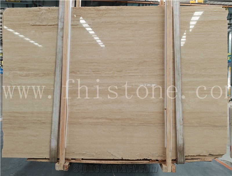 Super White Travertine Classic Light Travertine Vein Cut