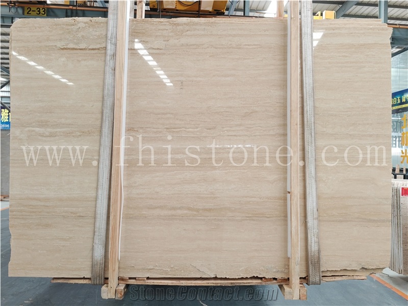 Super White Travertine Classic Light Travertine Vein Cut