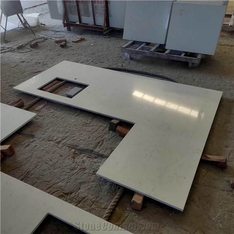 Dolomite Quartz Kitchen Countertops Without Anti-Dumping