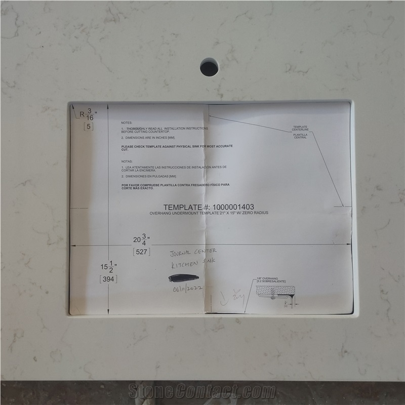 Dolomite Quartz Kitchen Countertops Without Anti-Dumping