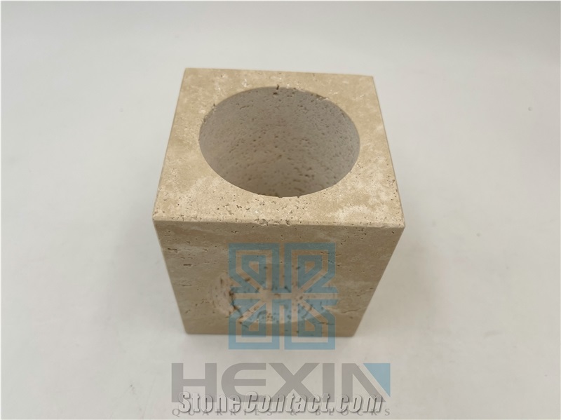 Beige Travertine Essential Oil Diffuser (Candle Burner)