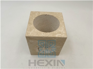 Beige Travertine Essential Oil Diffuser (Candle Burner)