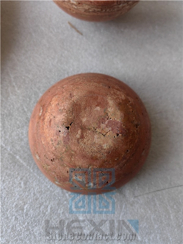 Red Travertine Incense Burner Aromatherapy Ball