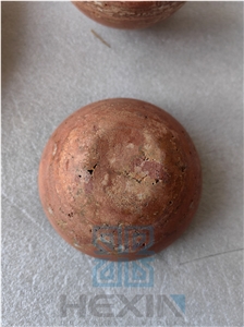 Red Travertine Incense Burner Aromatherapy Ball