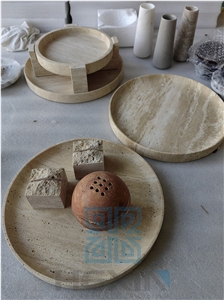 Red Travertine Incense Burner Aromatherapy Ball