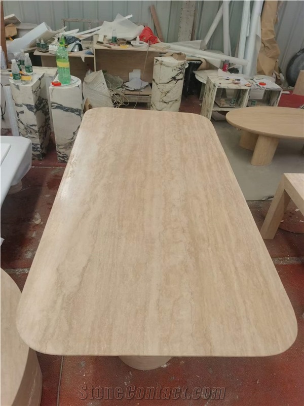 Roman Travertine Dinning Table