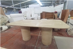 Roman Travertine Dinning Table