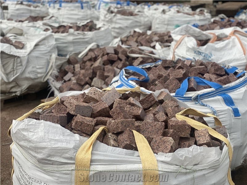 Red Granite Cobbles