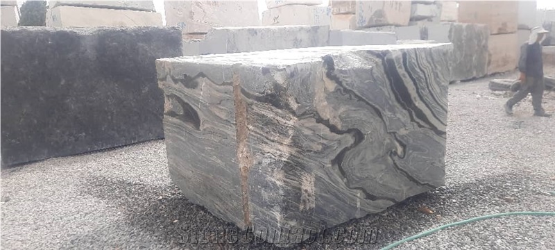 Silver Stream Marble Block