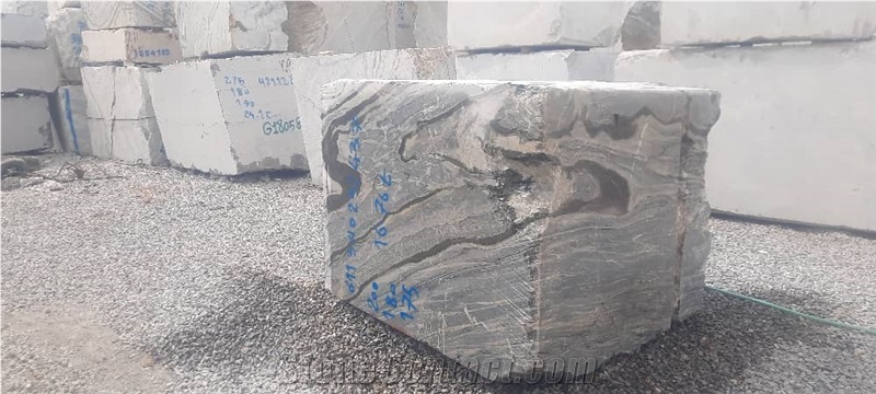 Silver Stream Marble Block