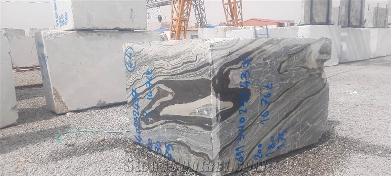 Silver Stream Marble Block