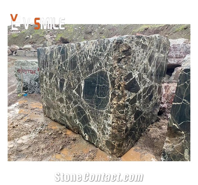 From Quarry Green Levanto Green Marble Raw Stone Block