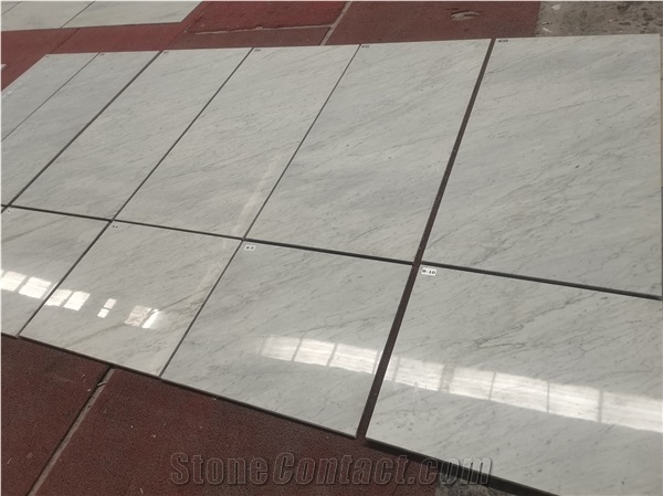 Carrara White Marble Tile Laminated With Honeycomb Backing
