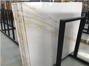 Ariston Gold White Marble Slab Tile For Wall And Floor