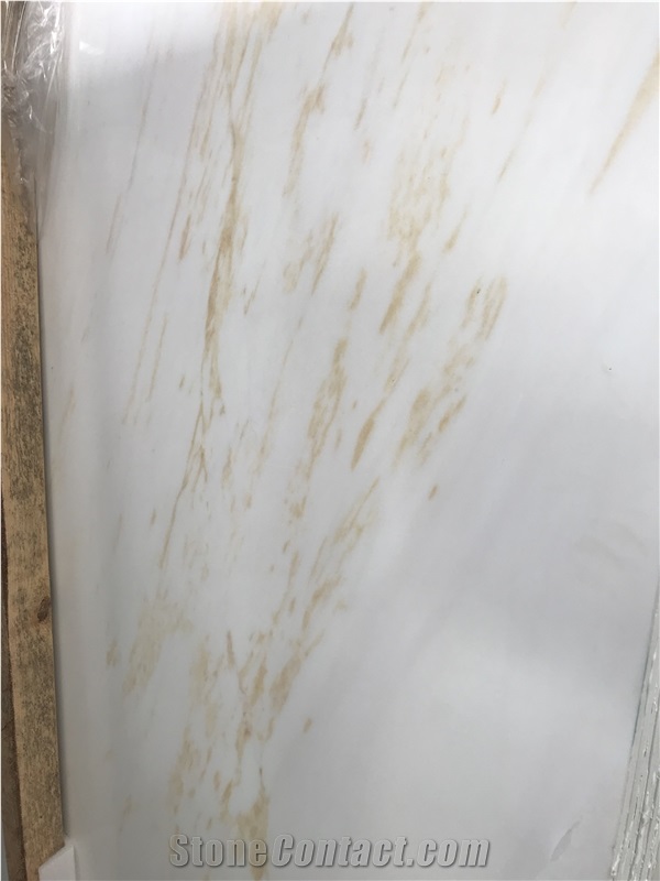 Ariston Gold White Marble Slab Tile For Wall And Floor