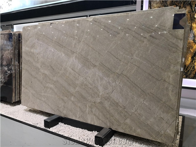 Brazil Allure Grey Quartzite Slab Tile For Wall And Floor