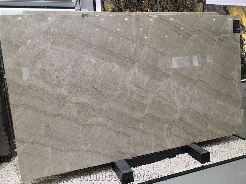 Brazil Allure Grey Quartzite Slab Tile For Wall And Floor