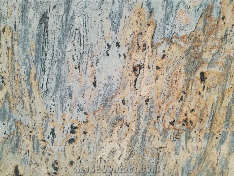 Brazil Amarillo Jaguar Granite Slab Tile For Wall And Floor