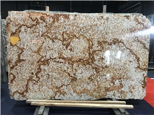 Brazil Angelina Gold Granite Slab Tile For Wall And Floor