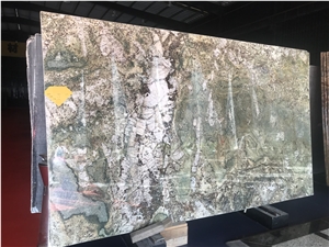 Brazil Atlas Green Granite Slab Tile For Wall And Floor