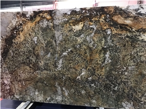 Brazil Atlas Green Granite Slab Tile For Wall And Floor