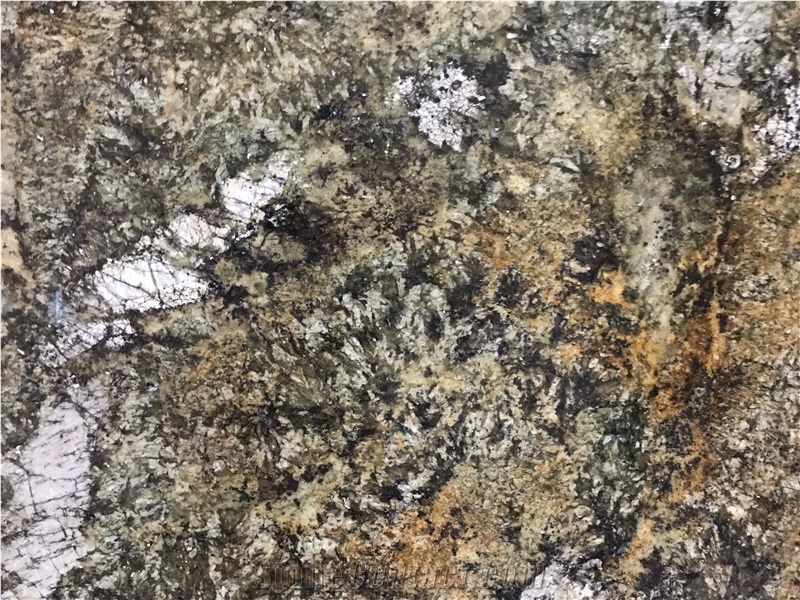 Brazil Atlas Green Granite Slab Tile For Wall And Floor