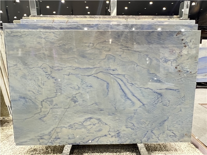 Brazil Azul Macaubas Quartize Slab Luxury Quartize