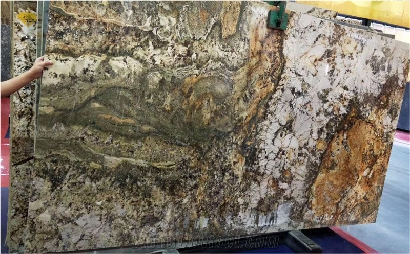 Brazil Baricatto Yellow Granite Slab Tile