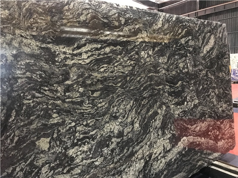 Brazil Black Storm Granite Slabs Tiles