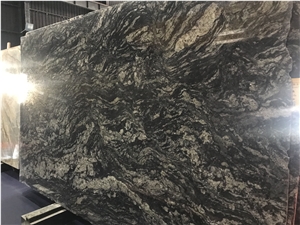 Brazil Black Storm Granite Slabs Tiles