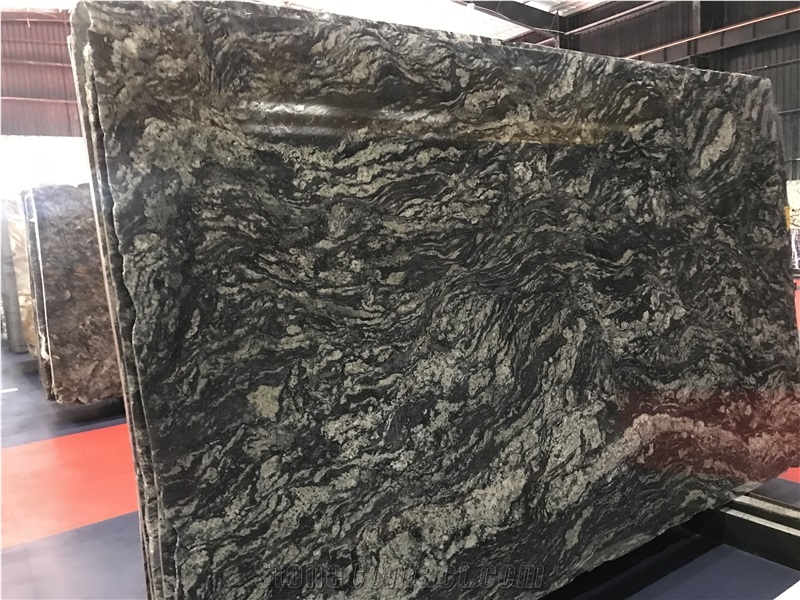 Brazil Black Storm Granite Slabs Tiles