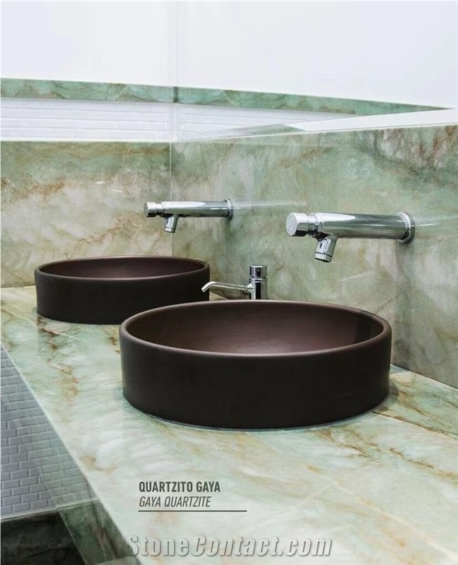 Brazil Botanic Green Quartzite Slab Tile