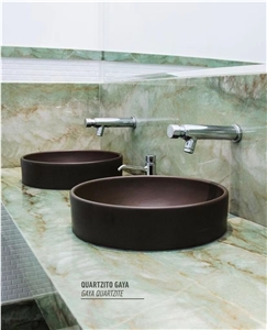 Brazil Botanic Green Quartzite Slab Tile